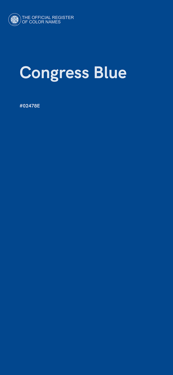 #02478E - Congress Blue color image