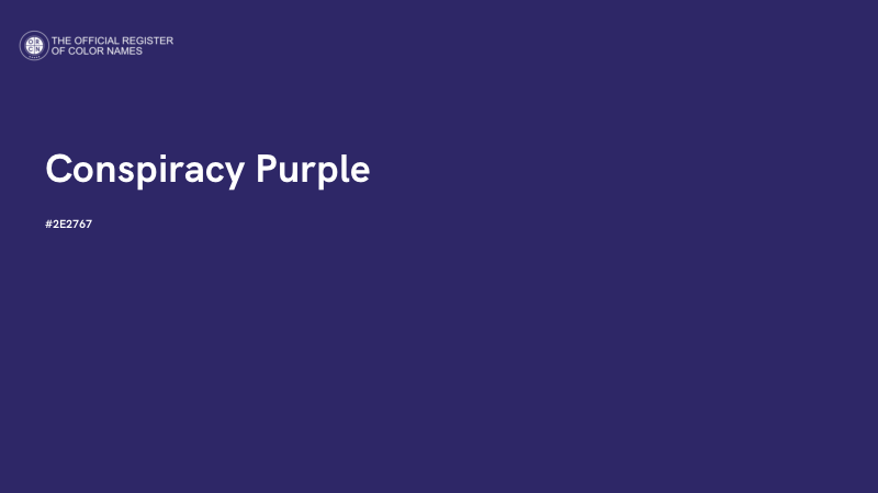 #2E2767 - Conspiracy Purple color image