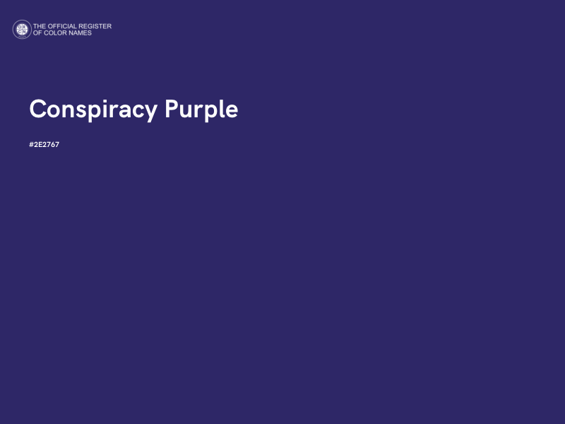 #2E2767 - Conspiracy Purple color image