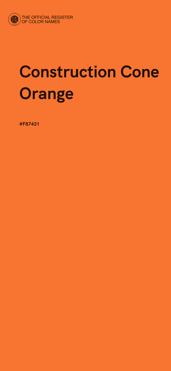#F87431 - Construction Cone Orange color image