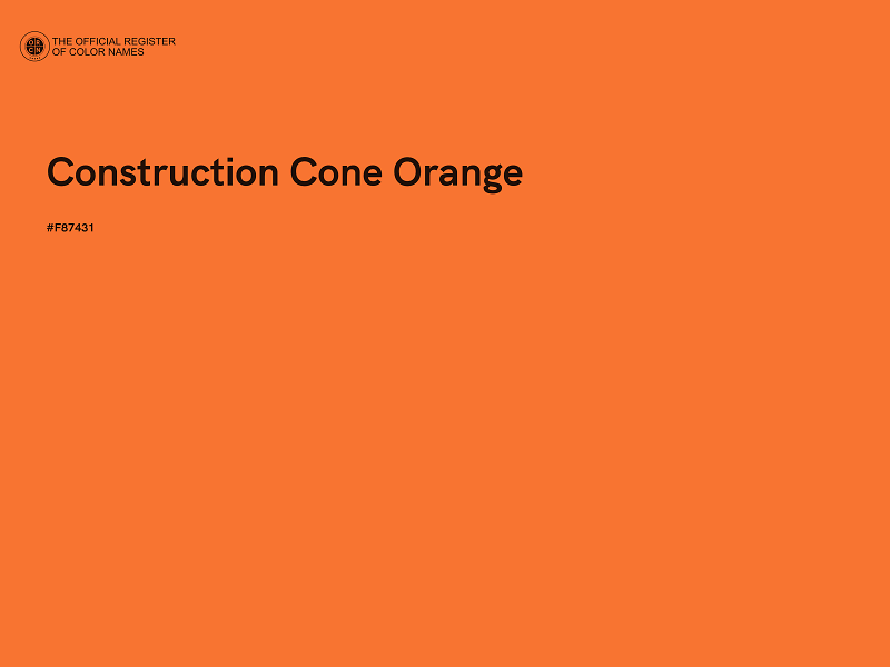 #F87431 - Construction Cone Orange color image