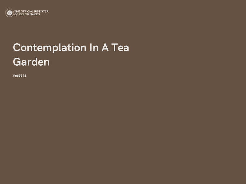 #665343 - Contemplation In A Tea Garden color image