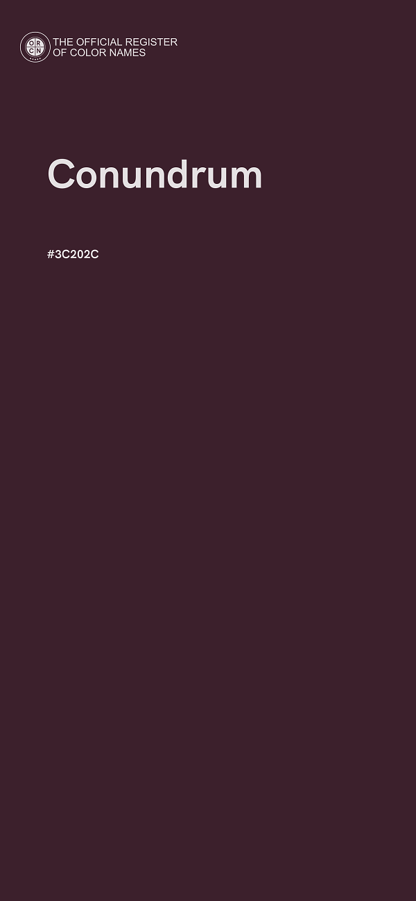 #3C202C - Conundrum color image