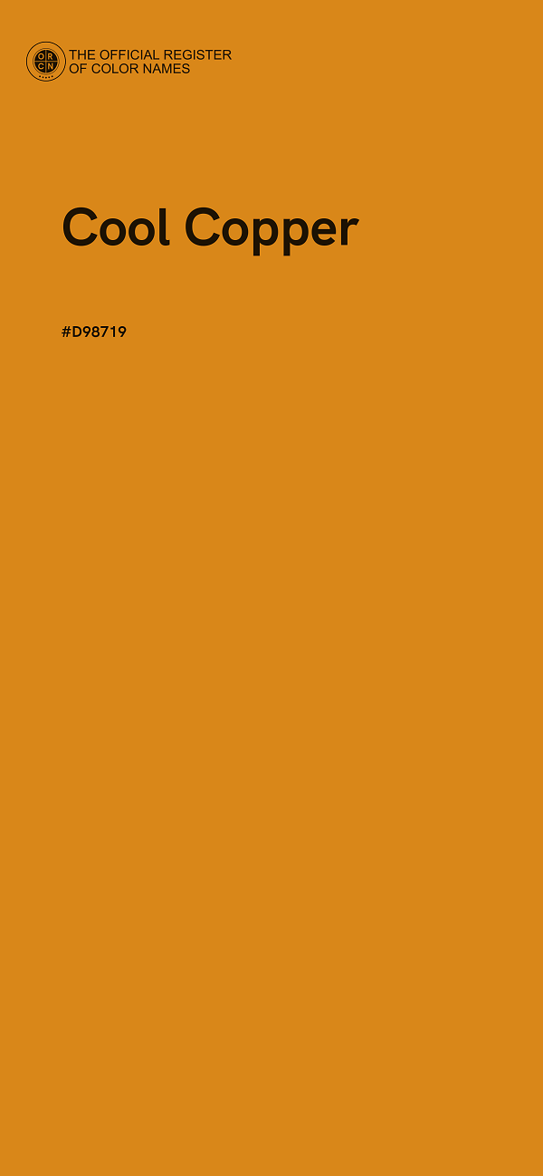 #D98719 - Cool Copper color image