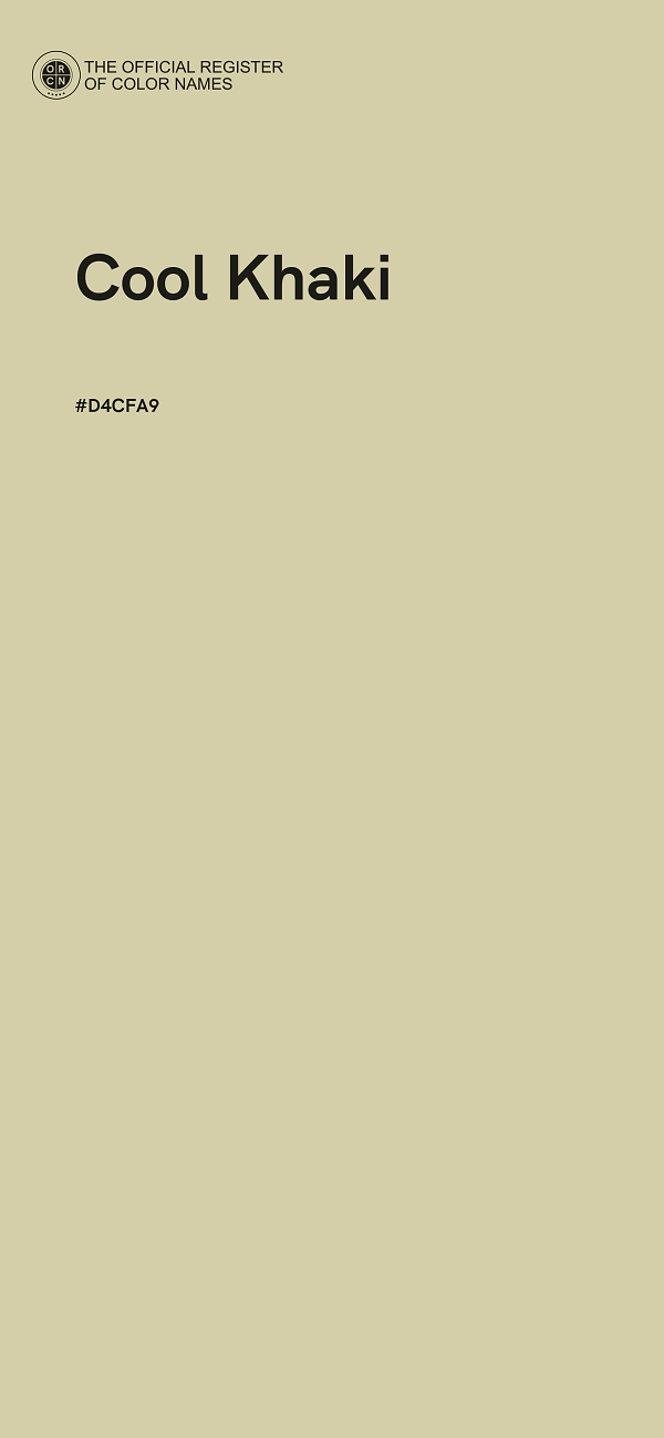#D4CFA9 - Cool Khaki color image