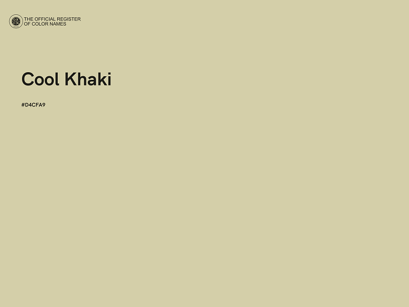 #D4CFA9 - Cool Khaki color image