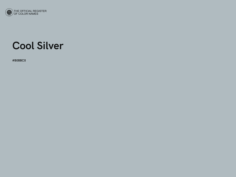 #B0BBC0 - Cool Silver color image