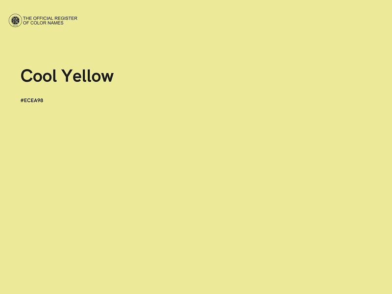 #ECEA98 - Cool Yellow color image