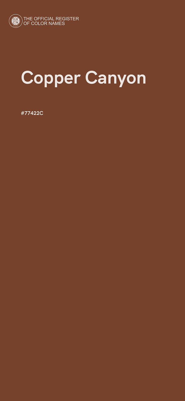 #77422C - Copper Canyon color image