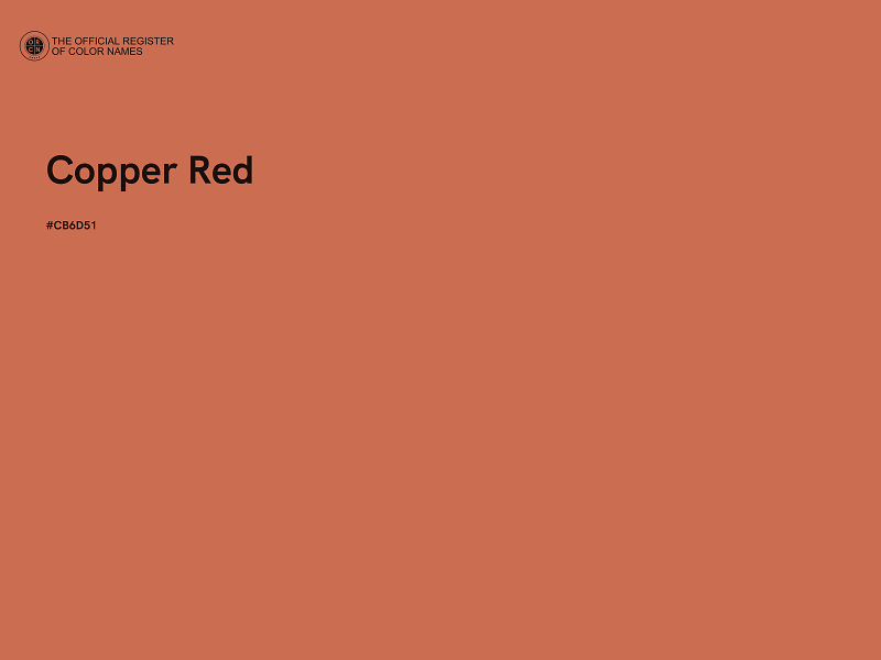 #CB6D51 - Copper Red color image