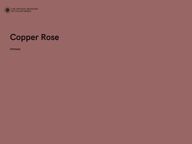 #996666 - Copper Rose color image