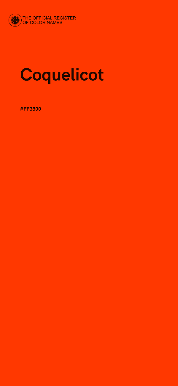 #FF3800 - Coquelicot color image