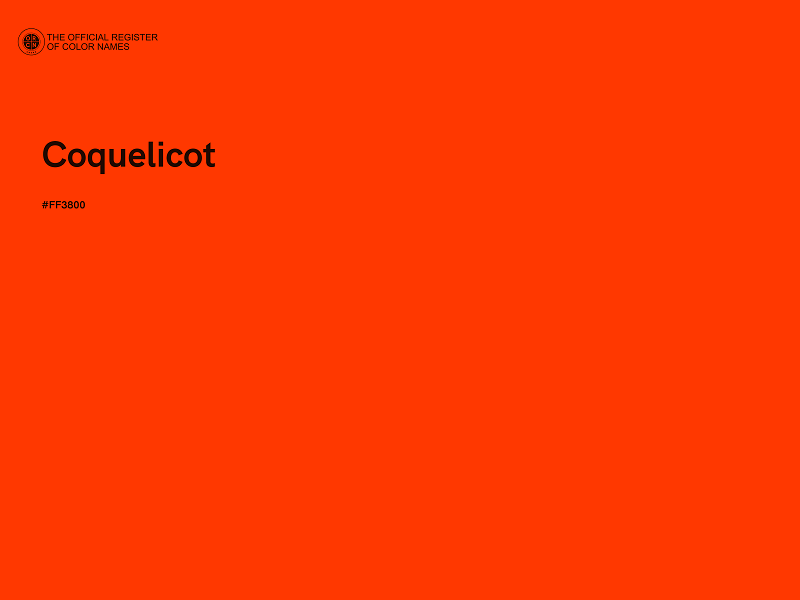 #FF3800 - Coquelicot color image
