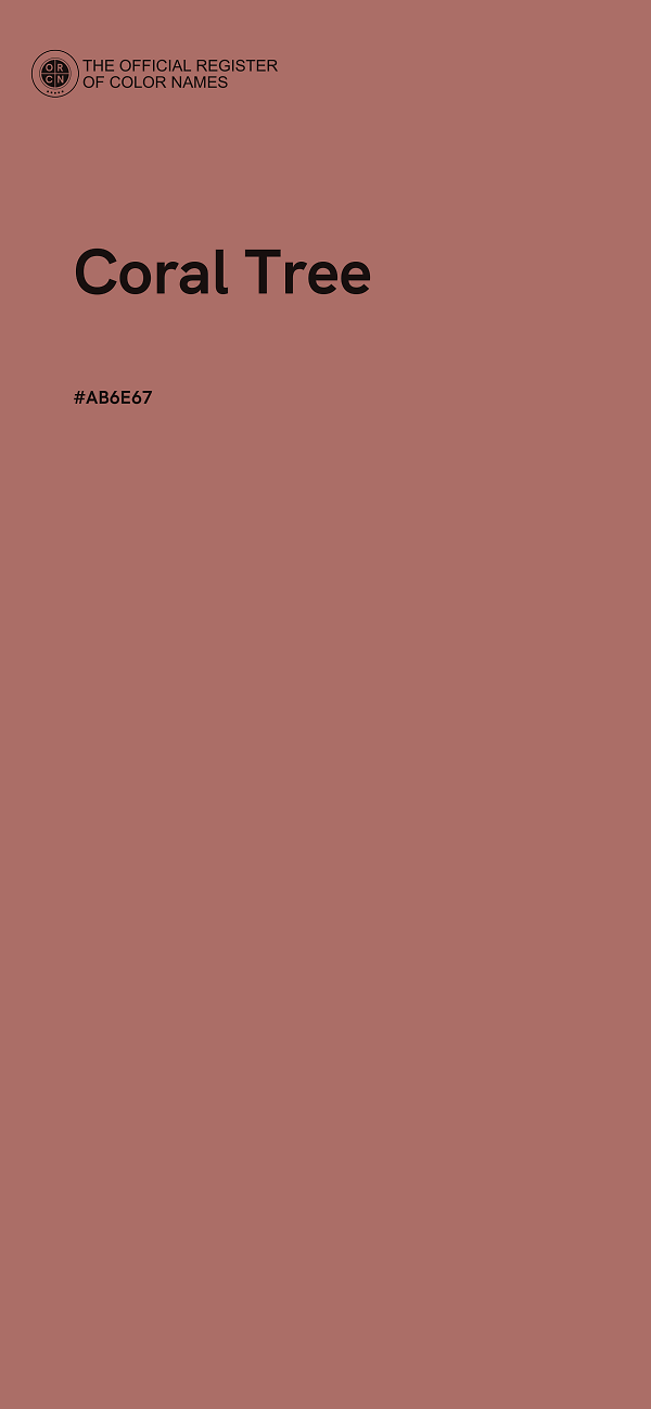 #AB6E67 - Coral Tree color image