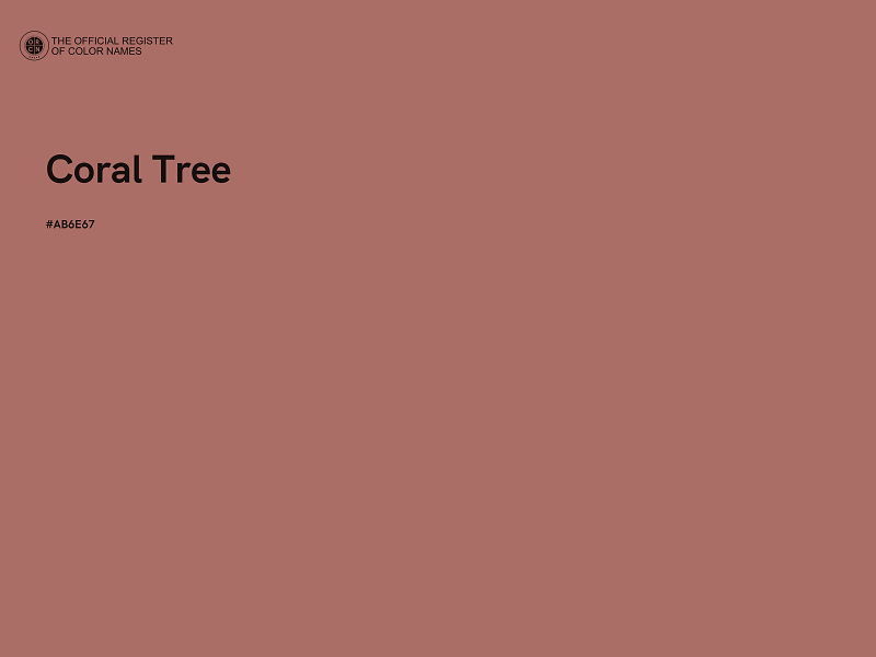 #AB6E67 - Coral Tree color image