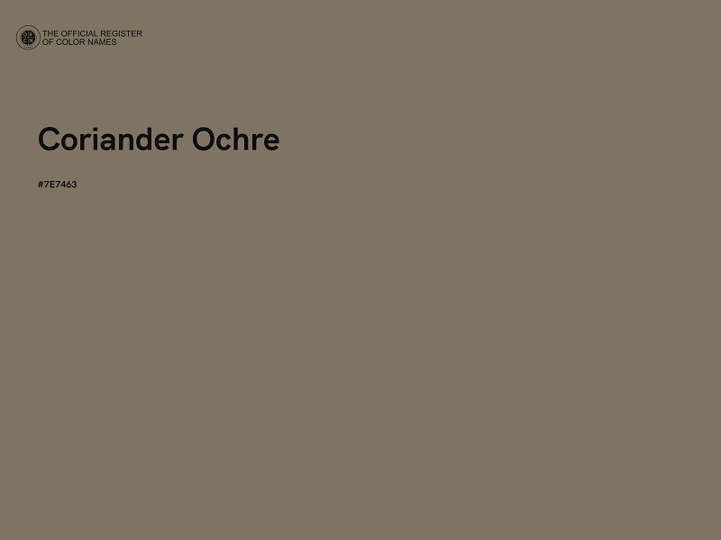 #7E7463 - Coriander Ochre color image