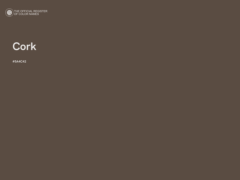 #5A4C42 - Cork color image