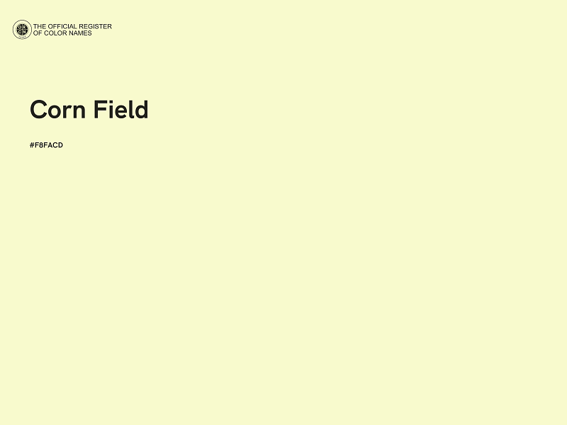 #F8FACD - Corn Field color image