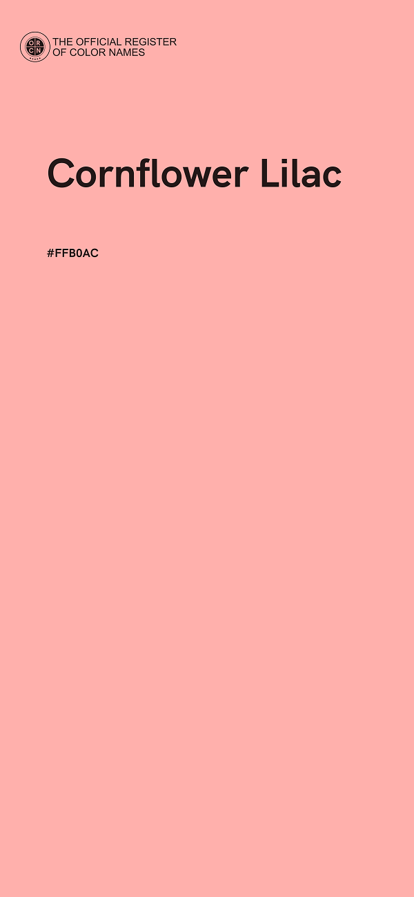 #FFB0AC - Cornflower Lilac color image