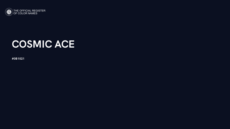 #0B1021 - COSMIC ACE color image