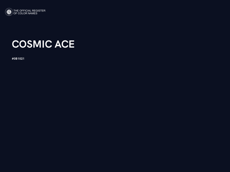 #0B1021 - COSMIC ACE color image