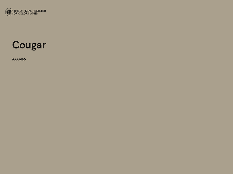 #AAA08D - Cougar color image