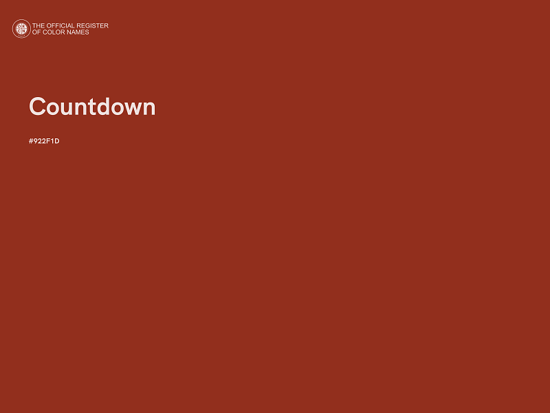 #922F1D - Countdown color image
