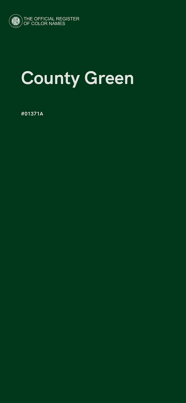 #01371A - County Green color image