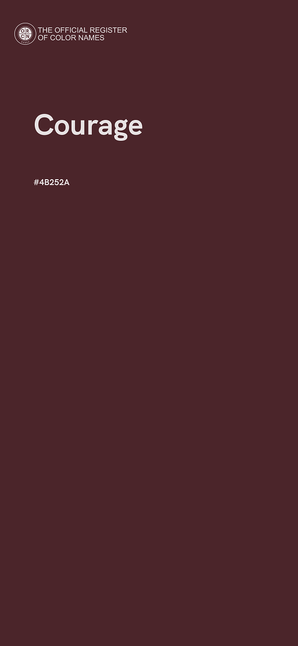 #4B252A - Courage color image