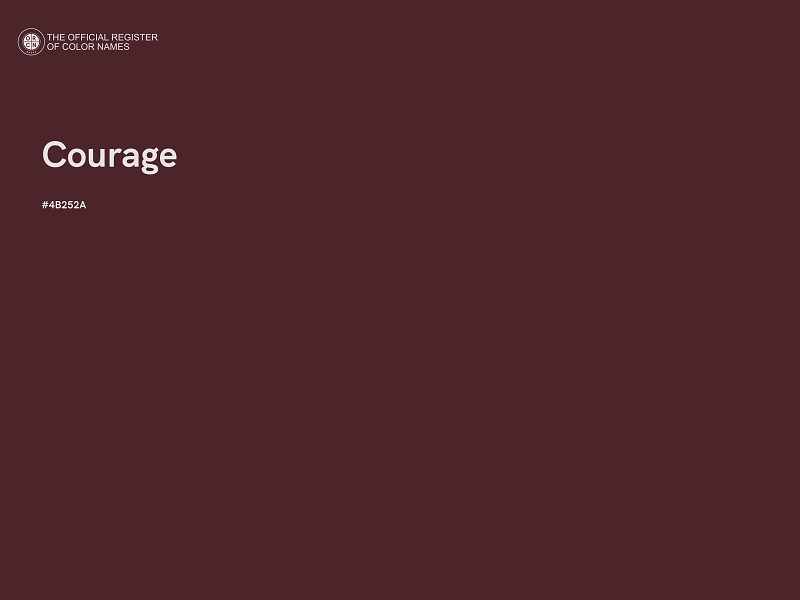#4B252A - Courage color image