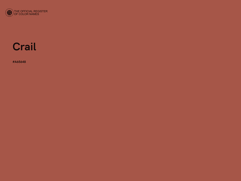 #A65648 - Crail color image