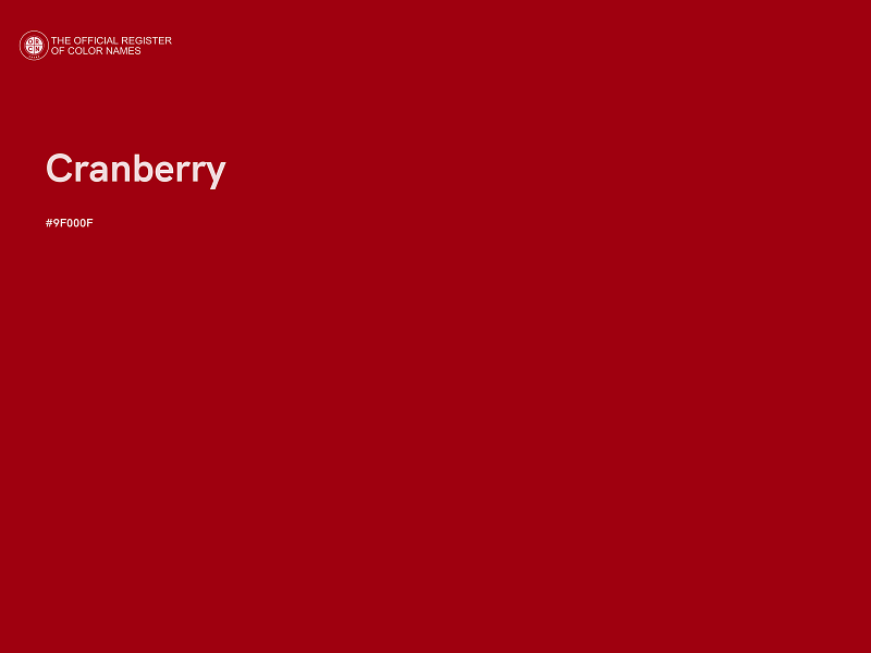 #9F000F - Cranberry color image