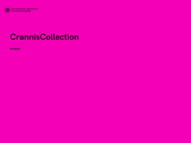 #F400B7 - CrannisCollection color image