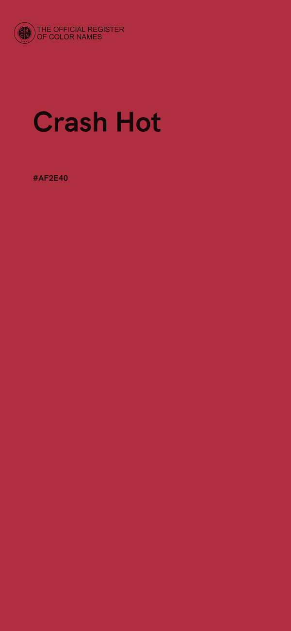 #AF2E40 - Crash Hot color image