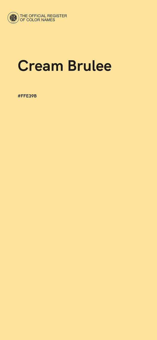 #FFE39B - Cream Brulee color image