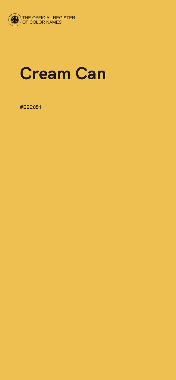 #EEC051 - Cream Can color image