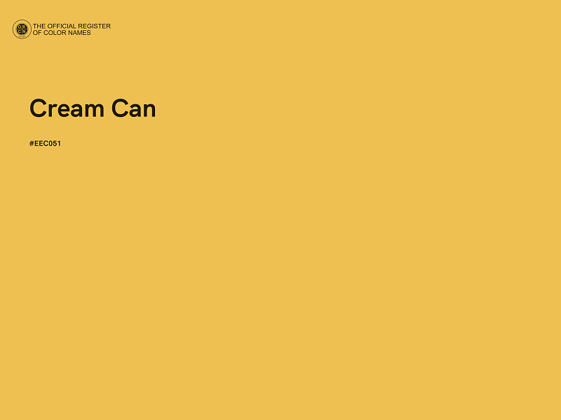 #EEC051 - Cream Can color image