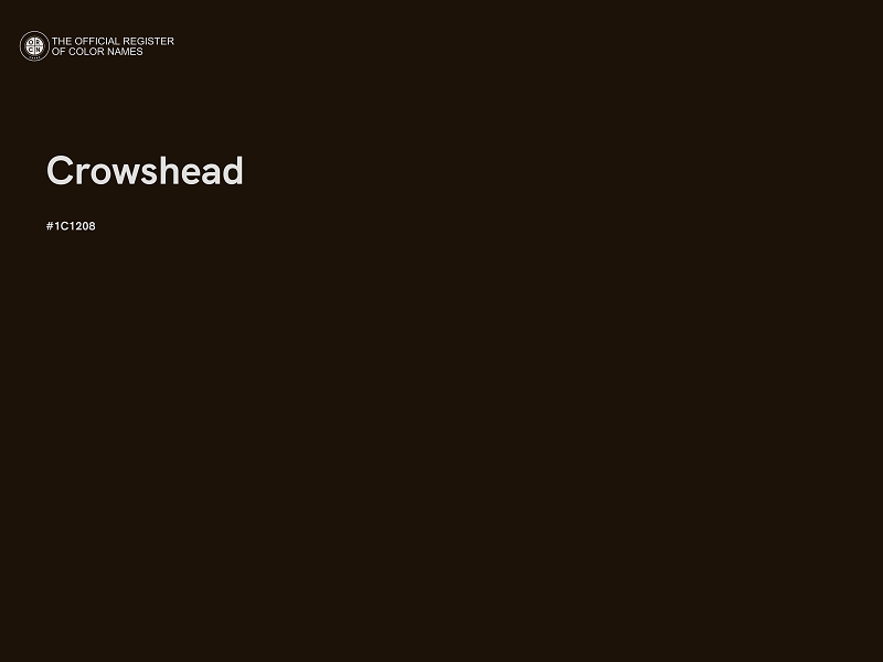 #1C1208 - Crowshead color image