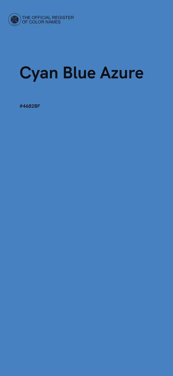 #4682BF - Cyan Blue Azure color image
