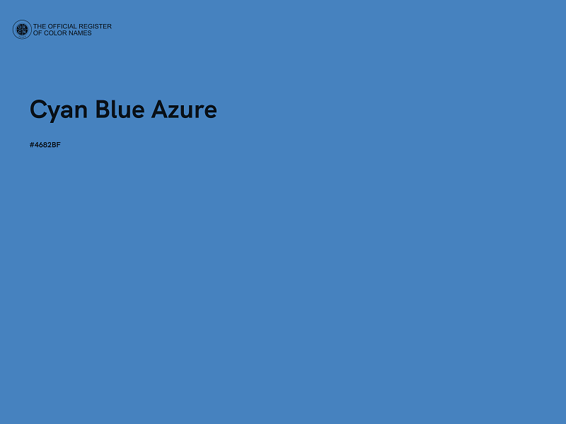 #4682BF - Cyan Blue Azure color image