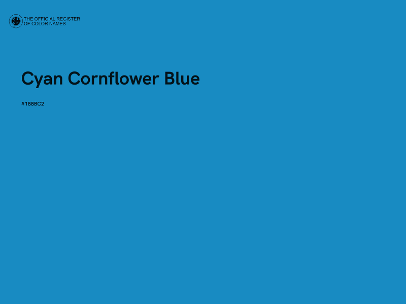 #188BC2 - Cyan Cornflower Blue color image