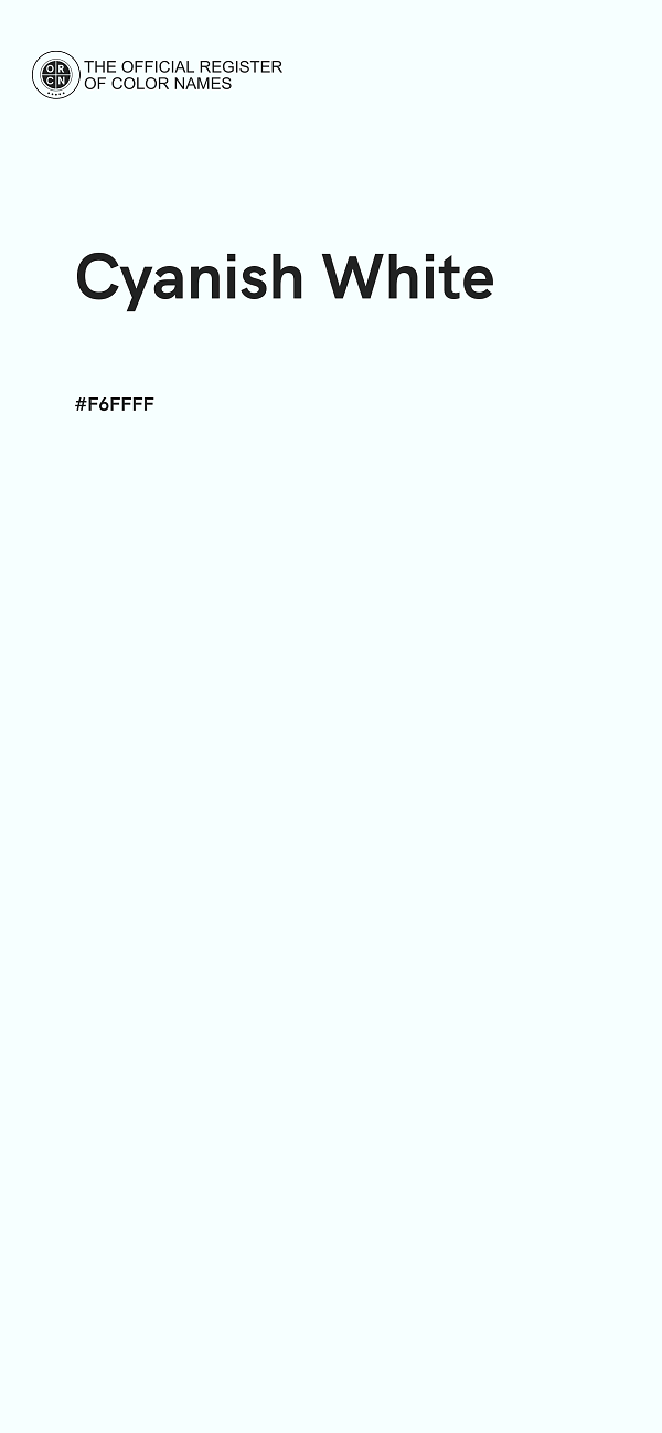 #F6FFFF - Cyanish White color image