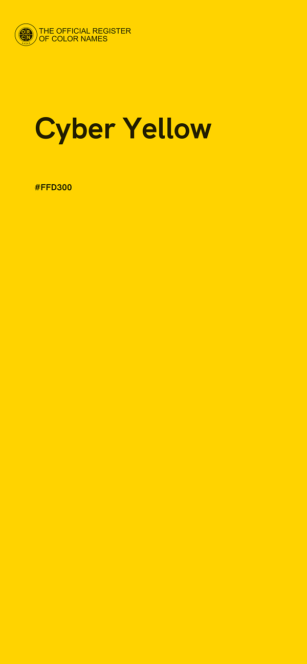 #FFD300 - Cyber Yellow color image