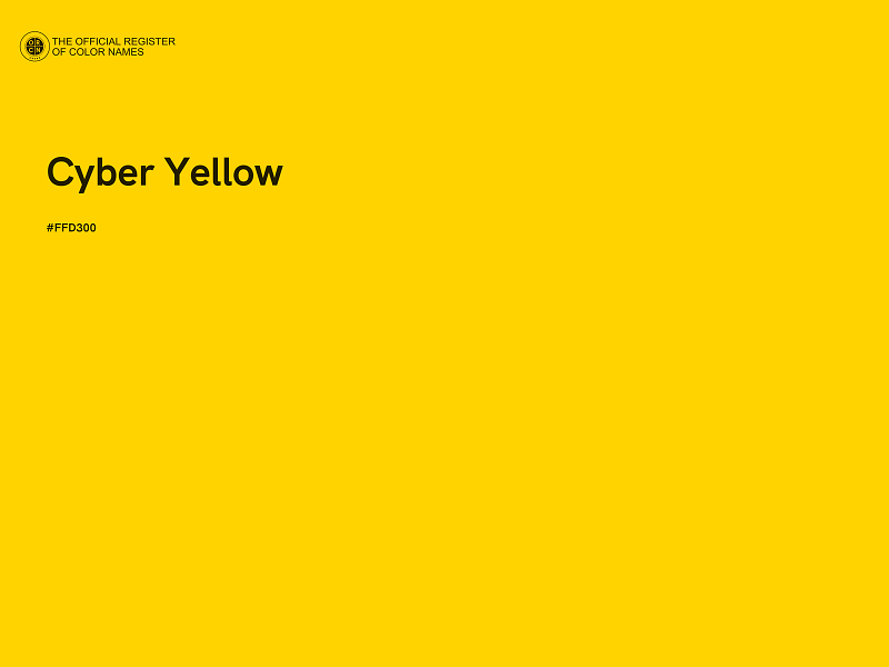 #FFD300 - Cyber Yellow color image