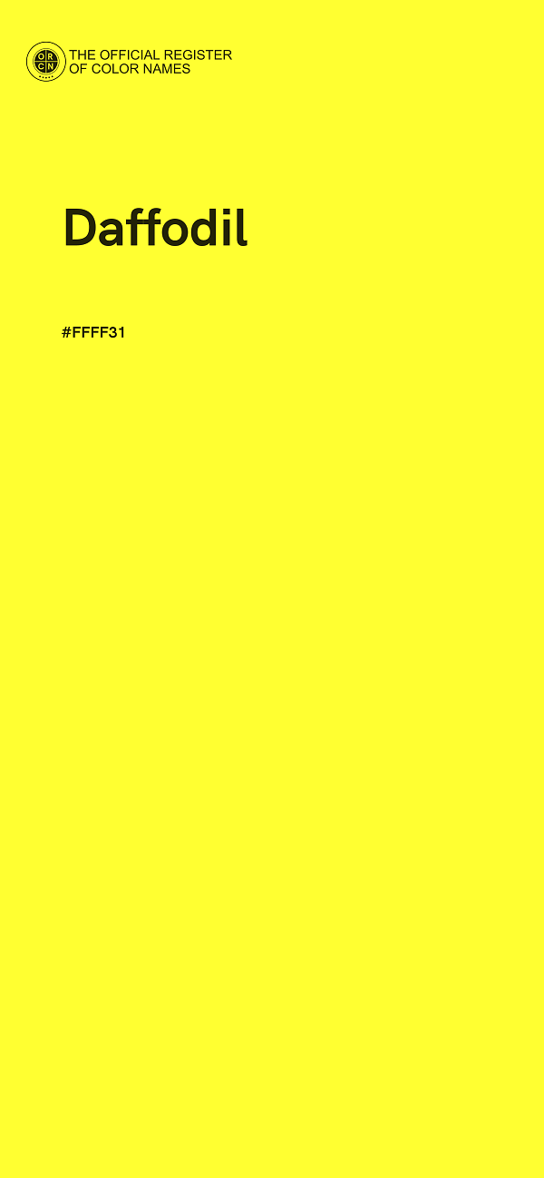 #FFFF31 - Daffodil color image
