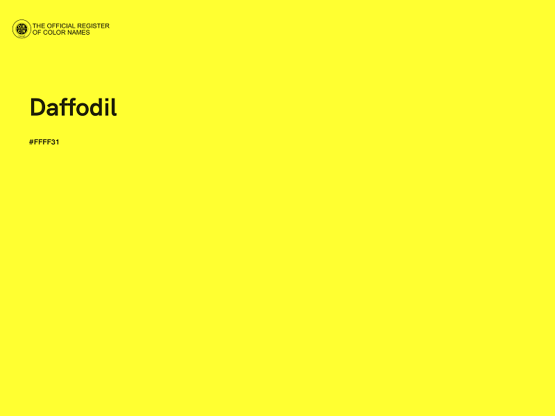 #FFFF31 - Daffodil color image