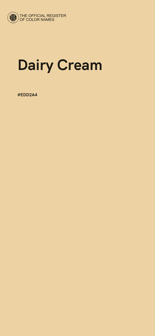 #EDD2A4 - Dairy Cream color image