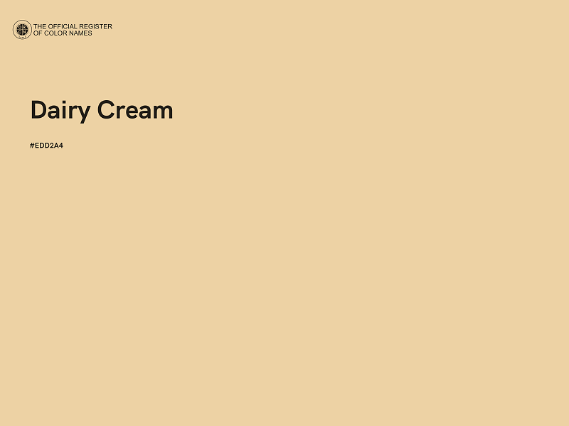 #EDD2A4 - Dairy Cream color image