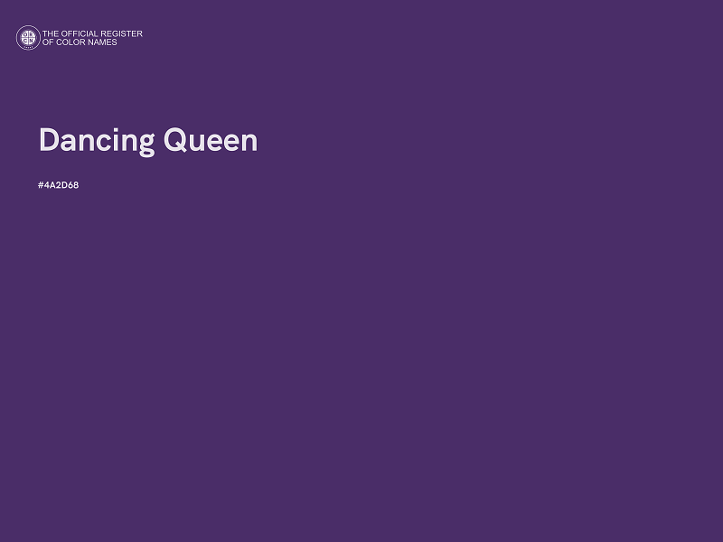 #4A2D68 - Dancing Queen color image