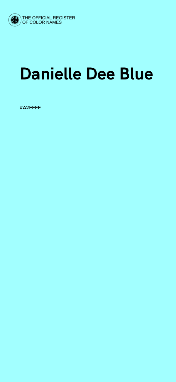 #A2FFFF - Danielle Dee Blue color image